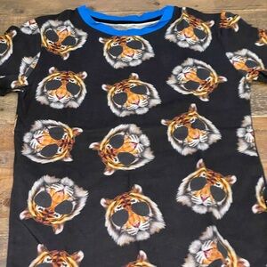 Don Teddy Kids Black Tiger Print Shirt